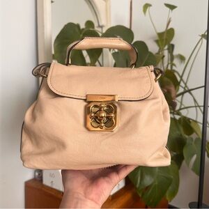 Chloe two way bag, crossbody and handbag Tan Leather Handbag